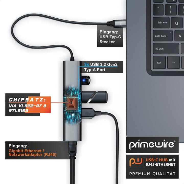 Produktbild Primewire USB-C Hub (USB-C, 4 Ports)