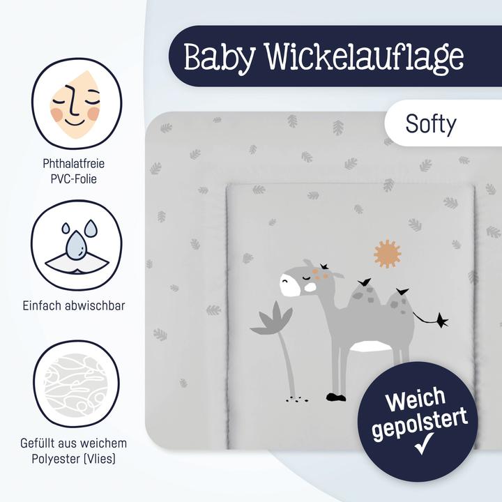 Produktbild Julius Zöllner Wickelauflage "Softy", Savanne Grau