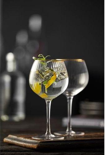 Image du produit Lyngby 65 cl - Verre - Transparent/guldkant (6.50 dl, 4 x, Verres à gin)