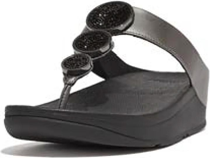 Actual product image Fitflop Halo Bead Circle Metallic Toe Post Sandals (38)