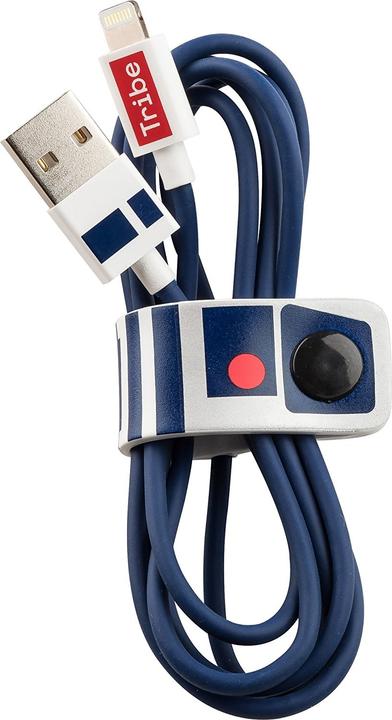 Actual product image Tribe CLR20707 Lightning cable 1.2 m Blue, White (1.20 m, USB 1.0)