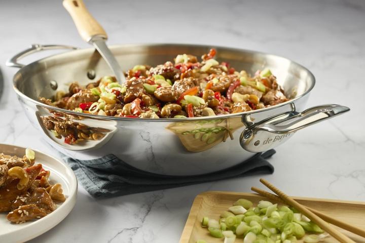 Actual product image de Buyer Affinity Wok mit zwei Griffen (32 cm, Wok, Stainless steel)