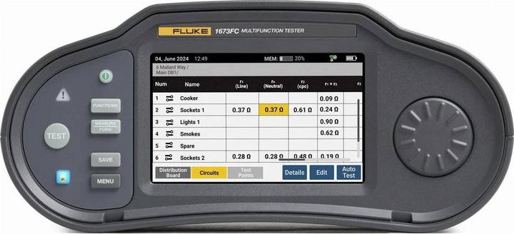 Image du produit Fluke 1673FC SCH Testeur d'installation multifonction 5580834 (CAT IV 300V, CAT III 600V)