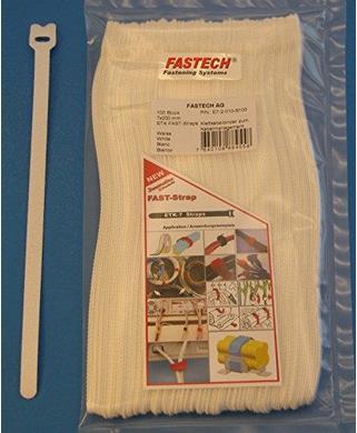 Actual product image Fastech ETK-7-2 Cabel Strap, white (Velcro cable ties, 200 mm, 100 pcs.)