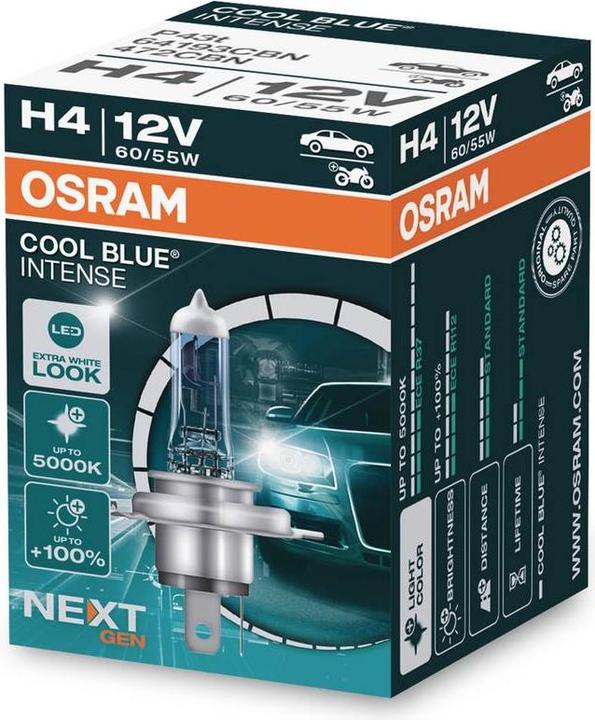 Actual product image Osram Cool Blue Intense Next Generation (H4)