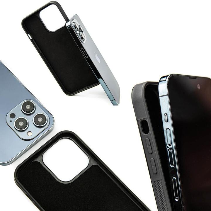 Immagine prodotto Bewood Custodia in legno e resina per iPhone 14 Pro Max - Turchese Nero (Apple iPhone 14 Pro Max)