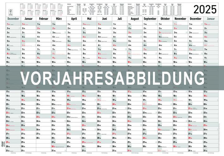 Produktbild Alpha Edition Jahresplaner XL 14 Monate 2026 - Plakat-Kalender 100x70 cm - Jahresübersicht - Ferienübersicht - (Deutsch)