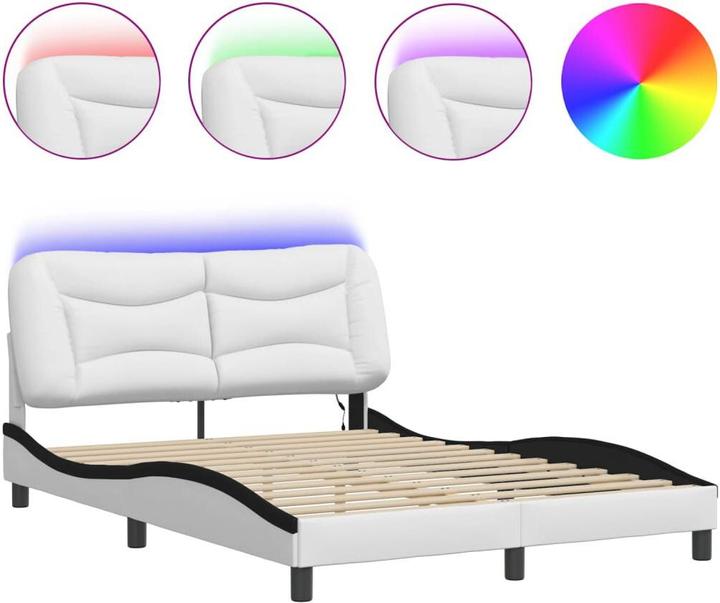 Produktbild VidaXL Bettgestell mit LED Kunstleder (140 x 200 cm)