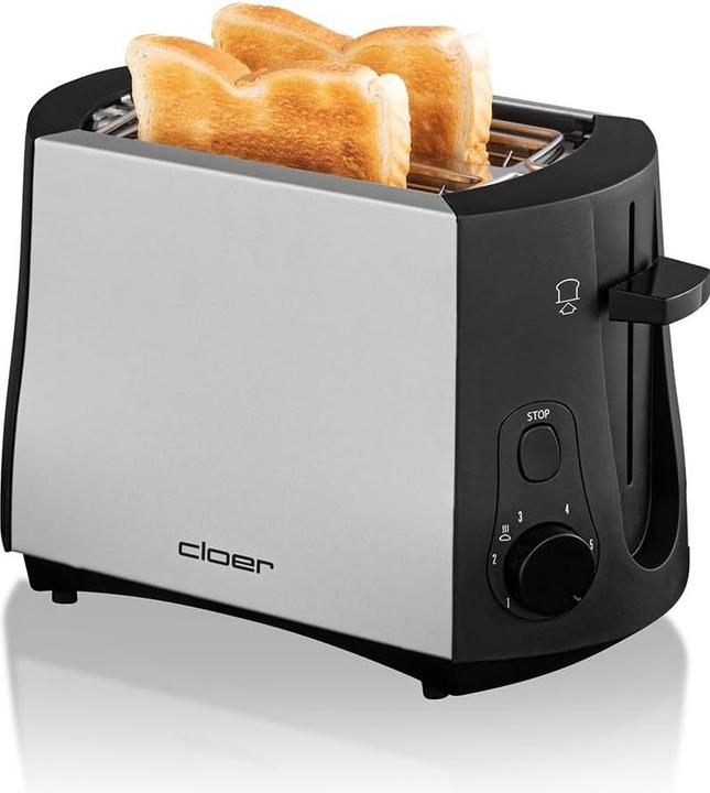 Produktbild Cloer Toaster mit Brötchenaufsatz und Krümelschublade