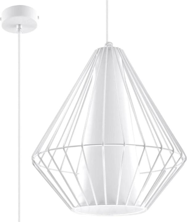 Actual product image famlights Henry in steel in white E27 1 x 60 W (E27)