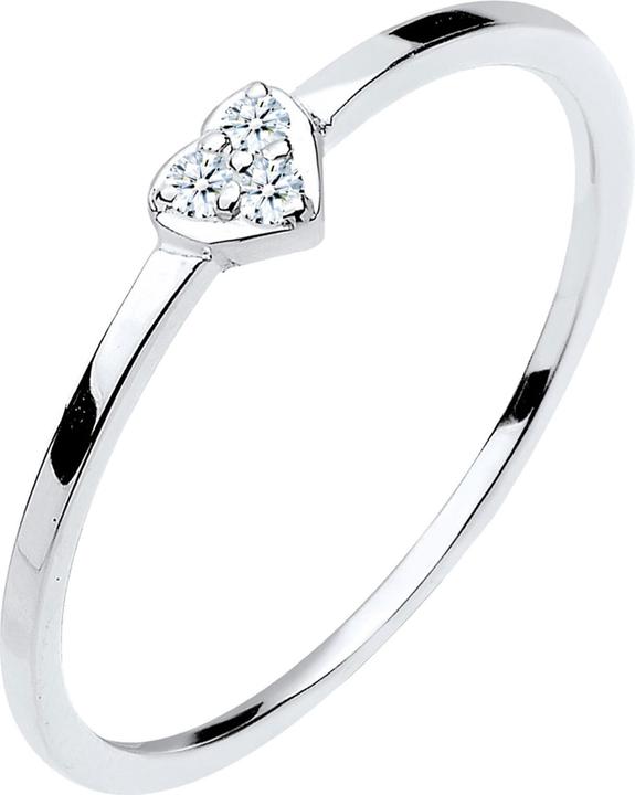 Immagine prodotto Elli Anello DIAMANTI Simbolo del cuore Diamante 0,04 ct. Argento 925 (54, 925 Argento)