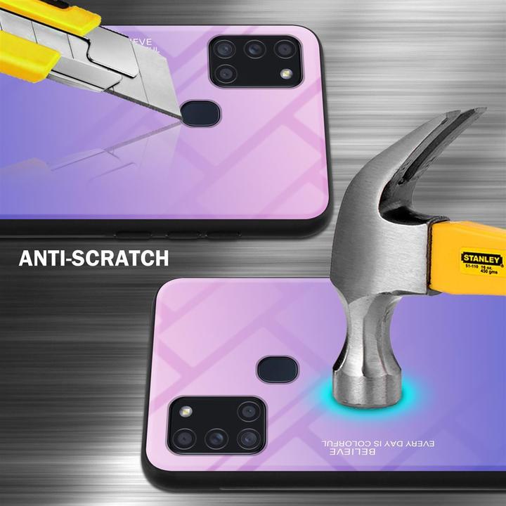 Image du produit Cadorabo Couverture en verre TPU 2 couleurs (Samsung Galaxy A21s)