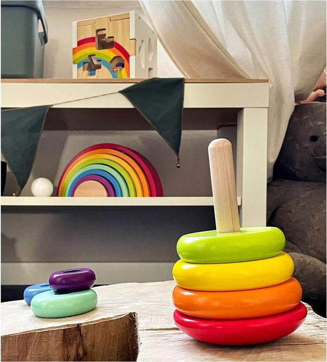 Produktbild small foot Stapelturm Regenbogen