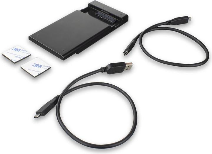 Actual product image 2.5" SATA hard drive enclosure, screwless, USB-C 3.2 Gen2 (2.5")
