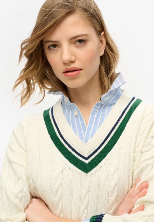 Immagine prodotto Superdry Cricket Strickpullover in Übergrösse mit V-Ausschnitt (12)
