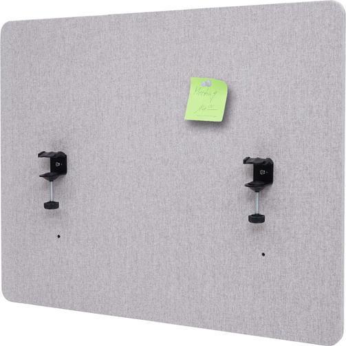Mendler Cloison acoustique de bureau, cloison d'intimité de bureau, double paroi tissu/textile - 75x60cm