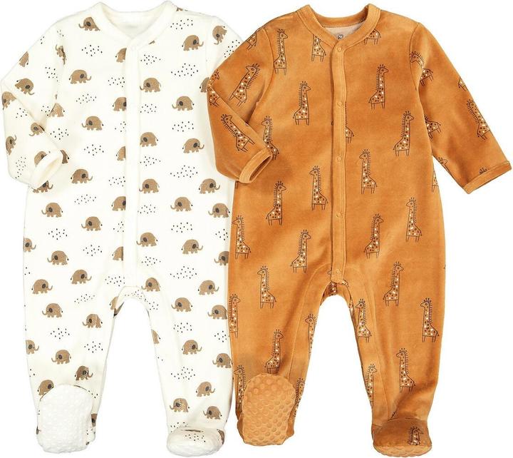 Produktbild La Redoute Collections 2er-Pack Strampler aus Samt