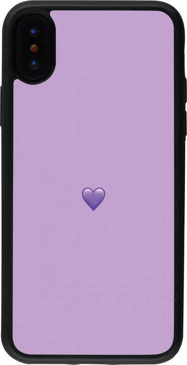 Image du produit PhoneLook Coque Silicone rigide noir Valentine 2023 purpule single heart (Apple iPhone XS, Apple iPhone X)