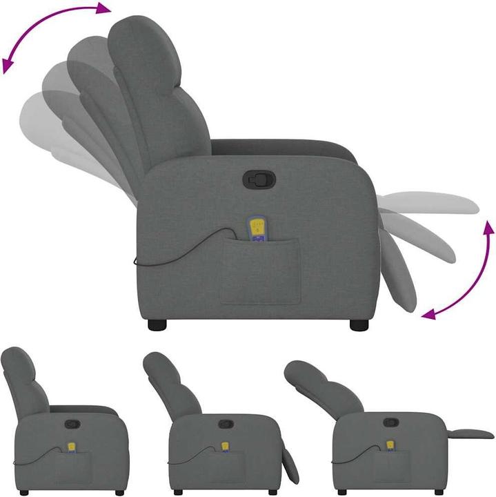 Actual product image VidaXL Massage chair dark grey fabric