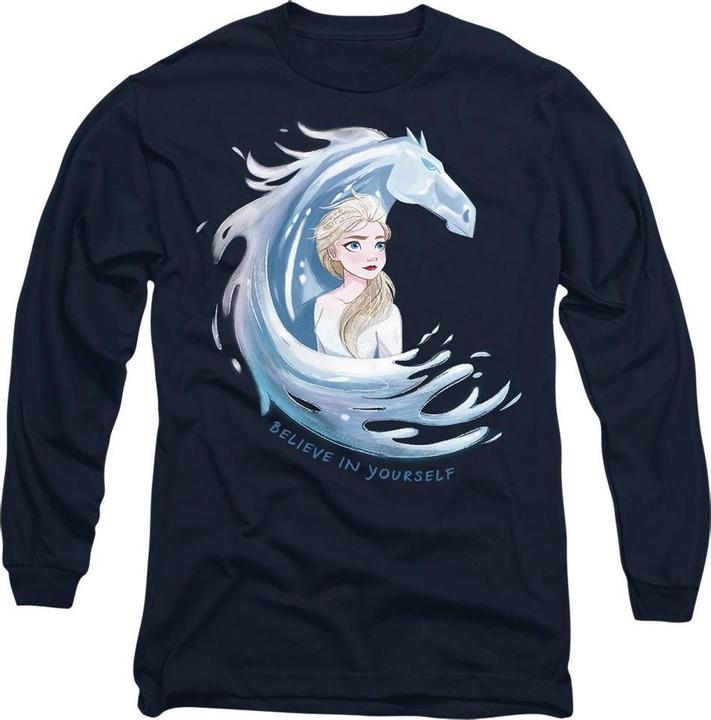 Immagine prodotto Disney Frozen Believe In Yourself Maglietta Elsa e Nokk Adulto Unisex (L)