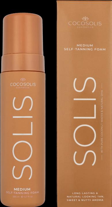 Actual product image Cocosolis Solis Natural Self-Tanning Foam Medium Deep Tan 200ml (Self tanning foam, 200 ml)