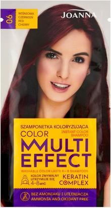 Joanna Multi Effect Keratin Complex Color Instant Color Shampoo 06 Cherry Red 35G (Flüssiges Shampoo)