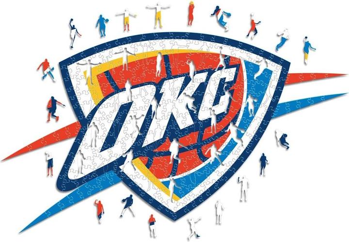 Iconic NBA - Oklahoma City Thunder - Logo - Holz Puzzle Grösse L (500 Teile) (500 Teile)