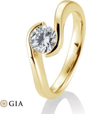 Breuning Ring Schwung 0,80-1,50 ct. (51, 585/14 K Gold)