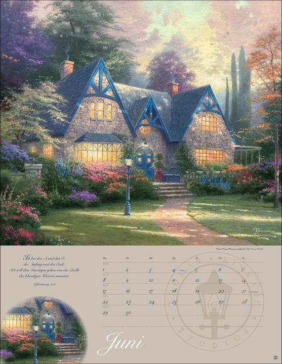 Image du produit Thomas Kinkade: Land im Licht Kalender 2026 (34 x 44 cm, Allemand)