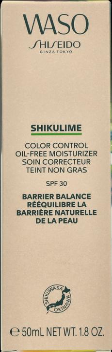 Productafbeelding Shiseido Waso - Shikulime Color Control Oil-Free Moisturizer (50 ml, Dagcrème, SPF 30)