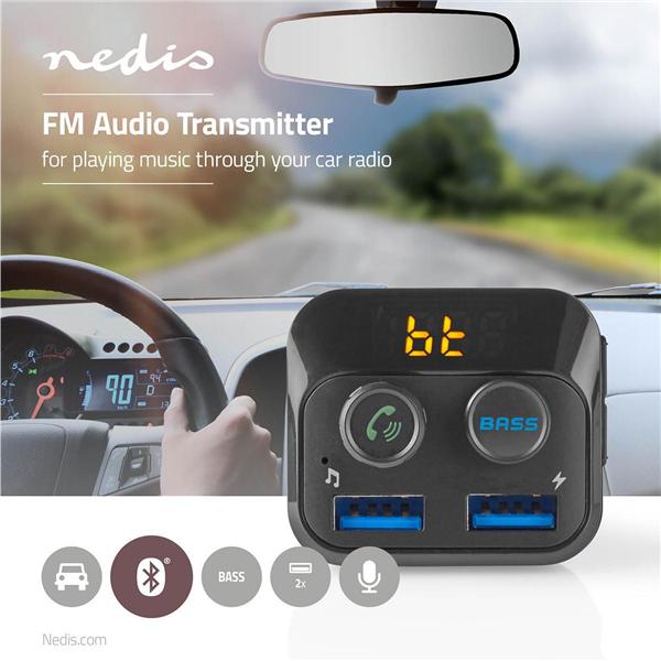 Produktbild Nedis Kfz Audio FM Transmitter Fest freisprechend 1.0 " LED Bildschirm Bluetooth® 5.0 V DC / 1.0 A