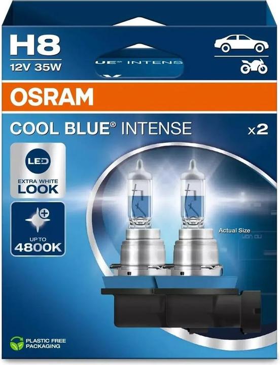 Actual product image Osram 4062172387750 Halogen bulb COOL BLUE® INTENSE H8 35 W 12 V (H8)