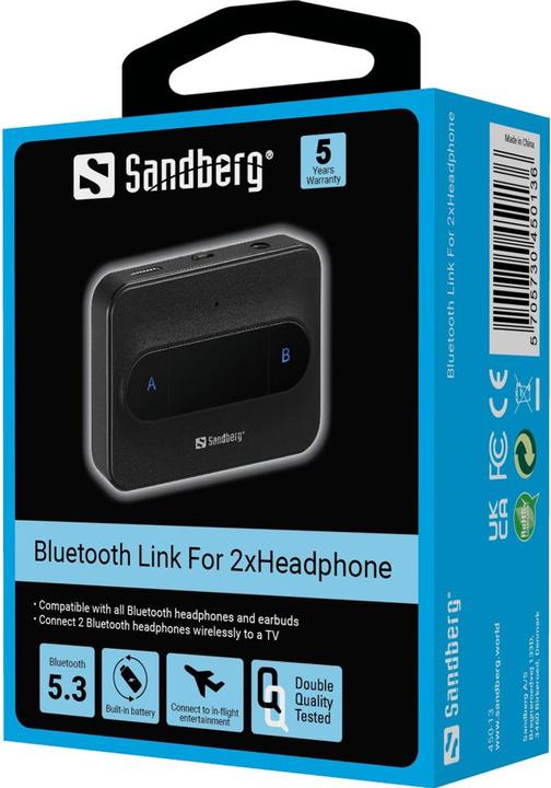 Produktbild Sandberg Bluetooth Link For 2xHeadphone (Sender)