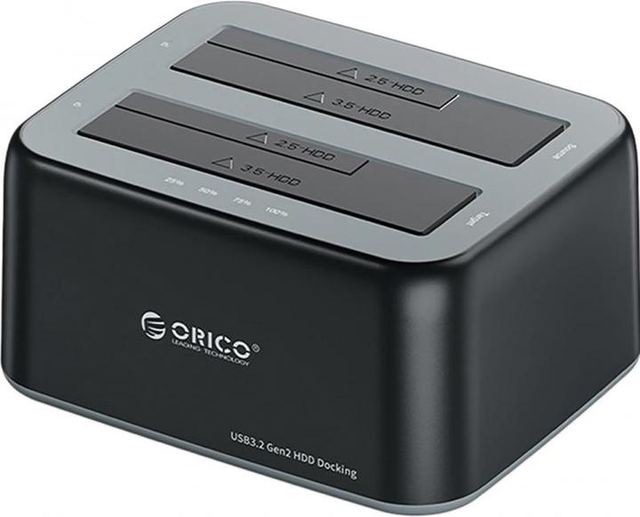 Produktbild Orico HDD / SSD Docking Station 6829C3 2-Drive for SATA 2.5inch / 3.5inch, Black