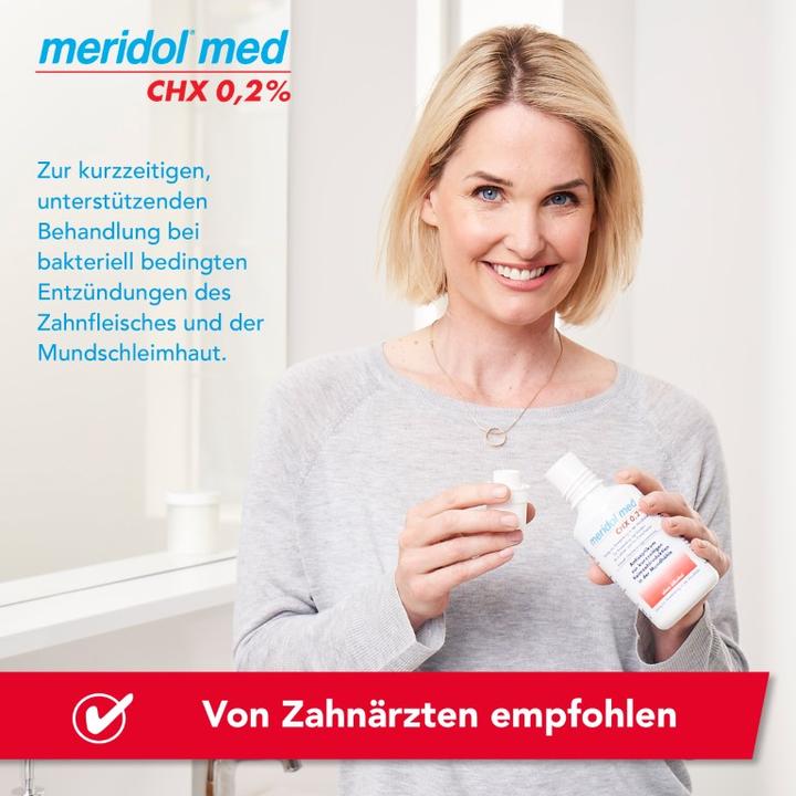 Actual product image Meridol med CHX 0.2 % solution for application in the oral cavity, 300 ml solution (300 ml, Mouthwash)
