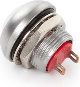 Produktbild Velleman MINI-DRUCKTASTER - RUND - METALL - WEIssE SCHUTZKAPPE - 1P SPST AUS-(EIN)