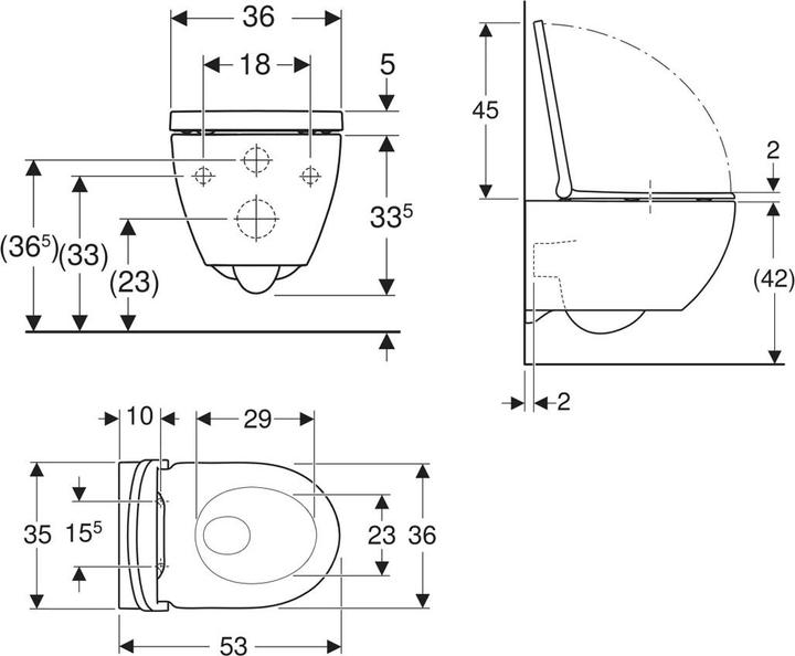 Actual product image Geberit Acanto Set