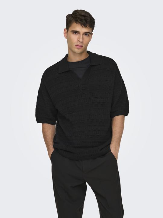 Actual product image Only & Sons Onsgrayson Ds 5 Chochet Polo Knit (L)