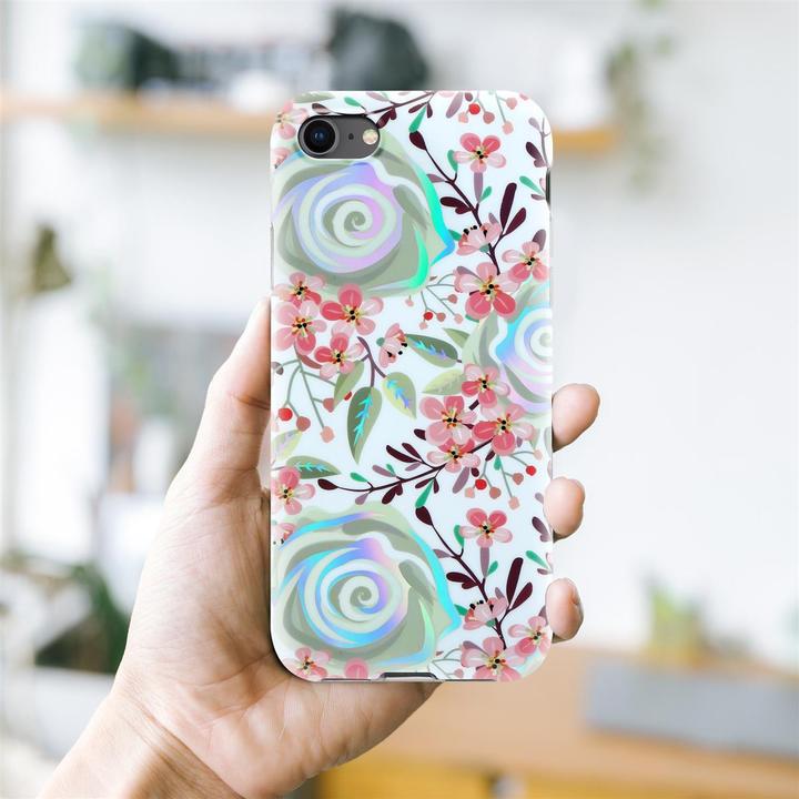 Actual product image Cadorabo IMD TPU Colorful Flowers & Leaves Cover (Apple iPhone 7, Apple iPhone SE (2nd Gen))
