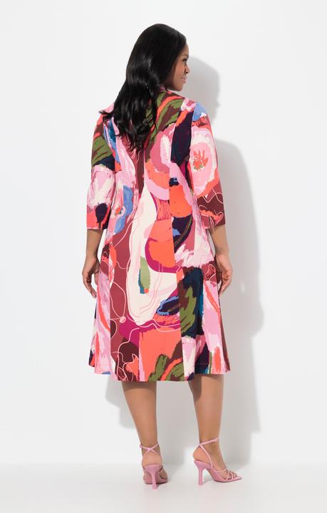 Produktbild Ulla Popken Midikleid, Punto di Roma, Kelchkragen, 3/4-Arm (56)