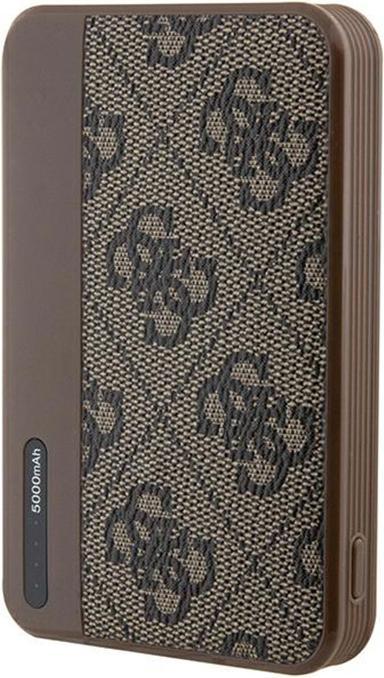 Produktbild Guess Powerbank 15W GUPB5LP4GEGW 5000mAh brązowy/brown 4G Leather Metal Logo (5000 mAh, 15 W)
