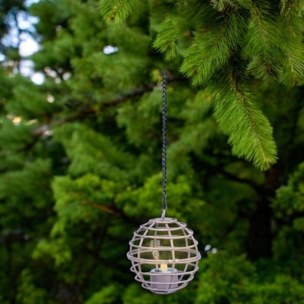 Immagine prodotto GuGus Lampada a sospensione solare a LED con tea light, Ø 10 cm, marrone