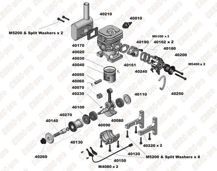 Produktbild NGH benzinmotor crrcpro gf40i (kit)