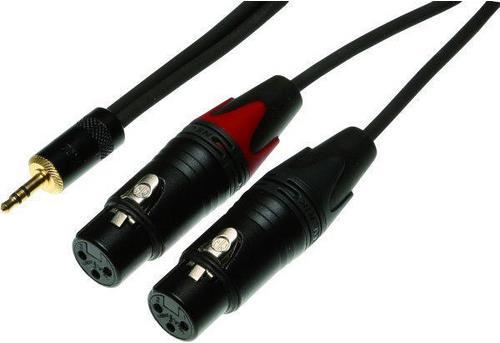 Actual product image Contrik Mini Plug 3pin to 2x XLR female (6 m, 3.5mm jack (AUX), XLR)