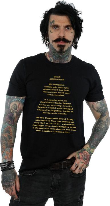 Actual product image Star Wars Mens Revenge Of The Sith Opening Crawl T-Shirt (XL)