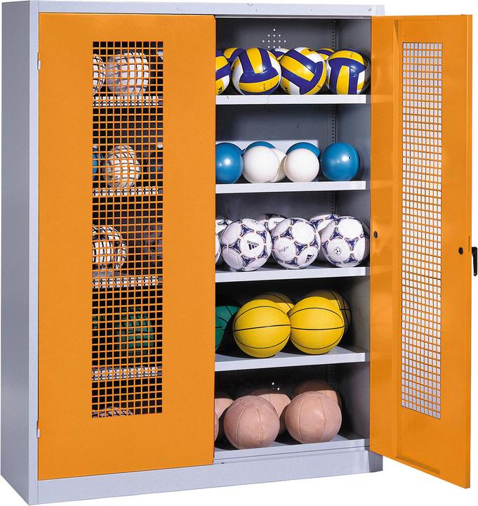 Immagine prodotto C+P Armadio a sfera (HxLxP: 195x150x50 cm, con porte a battente in lamiera forata, tipo 3)