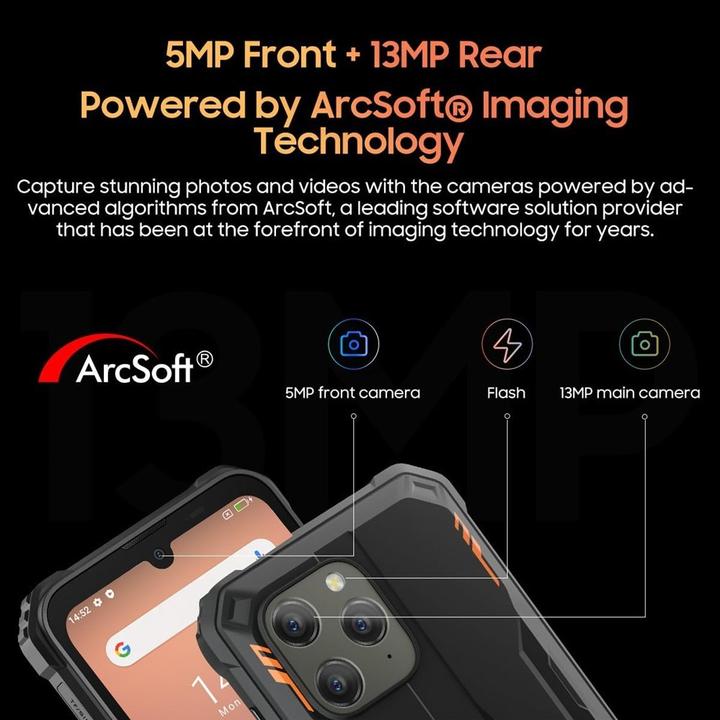 Immagine prodotto Blackview TELEFONO CELLULARE BV5300 PLUS NFC/8/128GB NERO NERO PUBBLICITÀ (128 GB, Nero, 6.10", 4G)