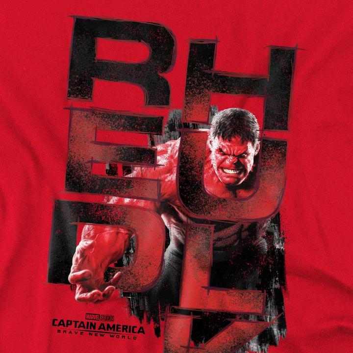 Immagine prodotto Captain America Maglietta Hulk Rosso Logo Uomo (4XL)