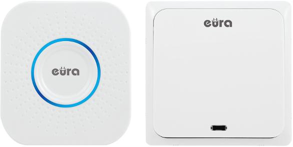 Actual product image Eura WIRELESS DOOR DOOR "" WDP-82H2 "CHILL-OUT"-battery-free, push-button (kinetic), expandable
