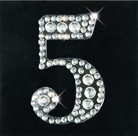 Actual product image Artoz Sticker Crea Motions rhinestones numbers 5